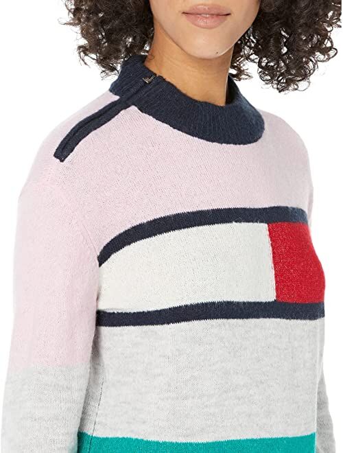 Tommy Hilfiger Adaptive Port Access Bell Sleeve Flag Sweater