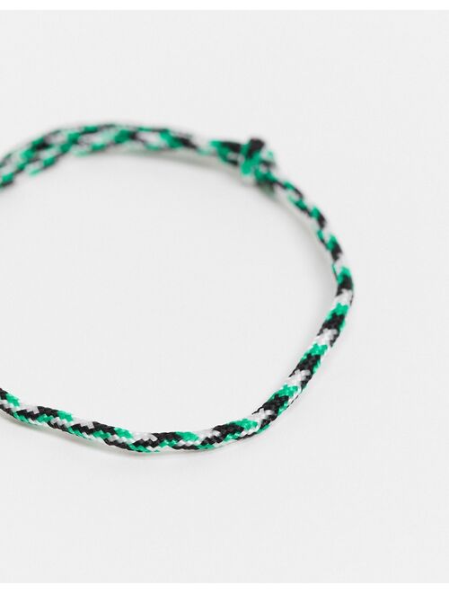 Asos Design 4 pack cord bracelet in multi color