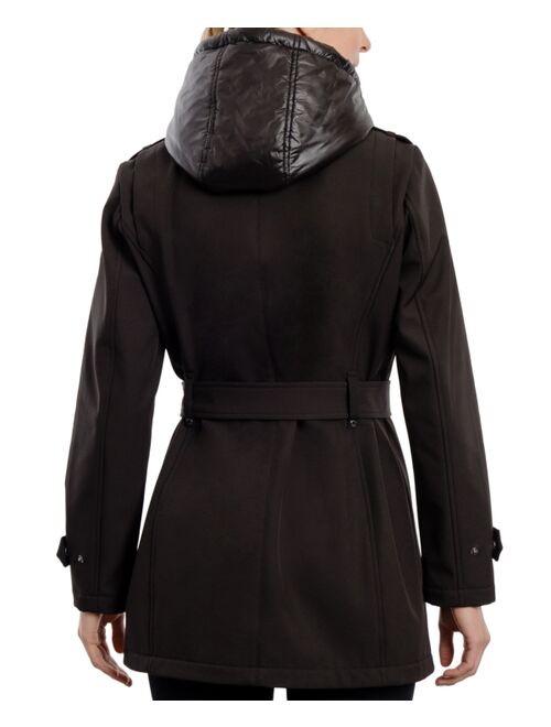 MICHAEL Michael Kors Women's Hooded Belted Raincoat