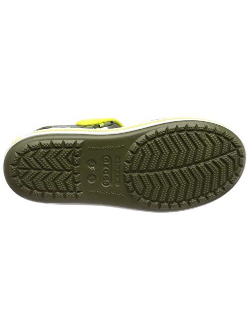 Crocs Kids Crocband ' Khaki Camo Flat Sandals Green in Size US