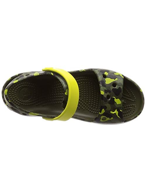 Crocs Kids Crocband ' Khaki Camo Flat Sandals Green in Size US