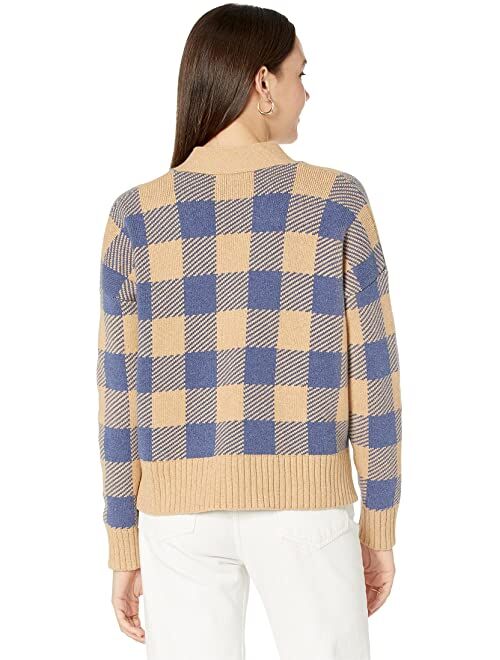 Madewell Bayberry Cardigan Sweater in Buffalo Check