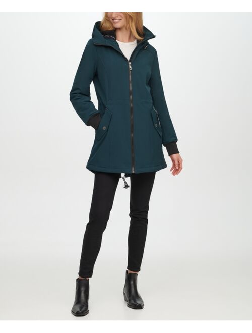 Calvin Klein Women's Fleece-Lined Hooded Raincoat