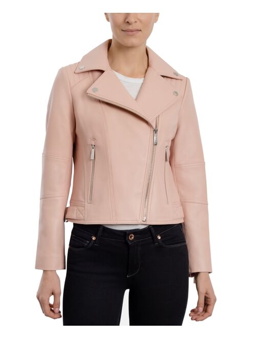 MICHAEL Michael Kors Women's Leather Moto Jacket
