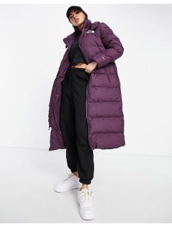 Triple C parka coat in purple