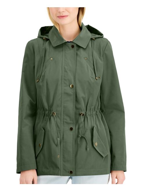 Charter Club Petite Water-Resistant Hooded Anorak Jacket, Created for Macy's
