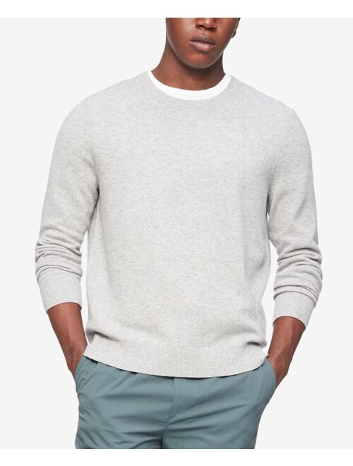 Calvin Klein Men's Solid Crewneck Merino Wool Sweater