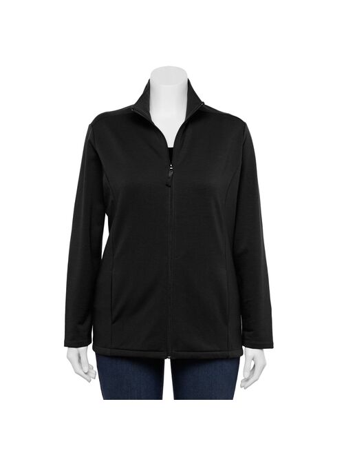 Plus Size Croft & Barrow® Zip-Front Fleece Jacket