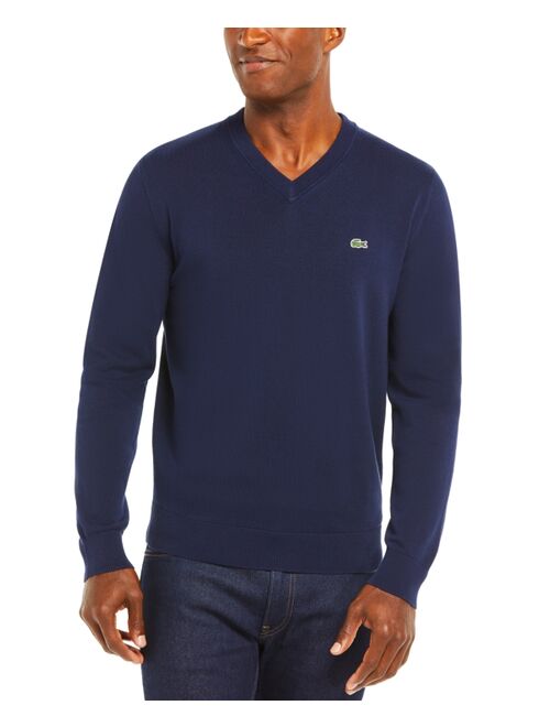 Lacoste Men's V-Neck Cotton Sweater