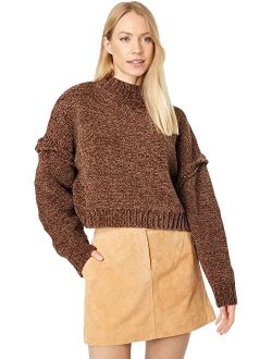 Blank NYC Chenille Drop Shoulder Cropped Sweater
