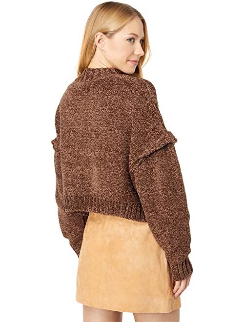 BLANKNYC Blank NYC Chenille Drop Shoulder Cropped Sweater