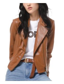Leather Moto Jacket, Regular & Petite Sizes