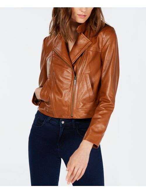 MICHAEL Michael Kors Leather Moto Jacket, Regular & Petite Sizes