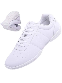 Adult & Youth White Cheerleading Shoe Athletic Sport Training Competition Tennis Sneakers Cheer Shoes