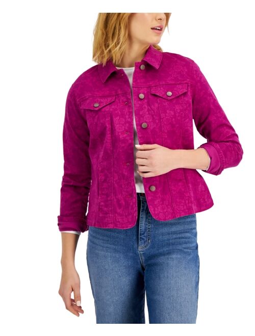 Charter Club Denim Berry Printed Jacket, Created for Macy's