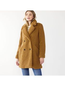 Double Breasted Teddy Coat