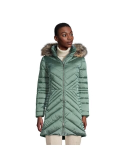 Faux-Fur Hood Insulated Plush Winter Coat