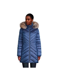Faux-Fur Hood Insulated Plush Winter Coat