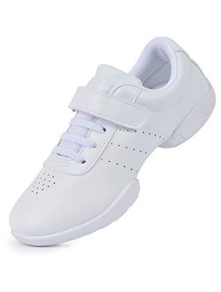 Smapavic Cheer Shoes for Youth Girls White Cheerleading Athletic Dance Shoes  Tennis Sneakers for Competition Sport Training