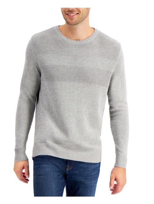 Club Room Men's Textured Cotton Sweater, Created for Macy's