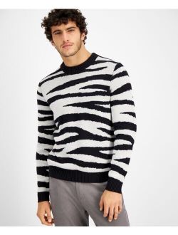 Men's Zebra Stripe Sweater, Created for Macy's