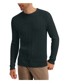 Men's Cable-Knit Cotton Sweater, Created for Macy's