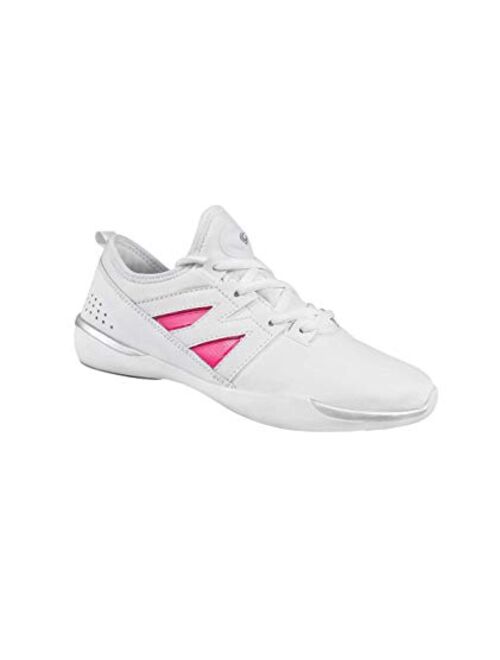 GK Accent Cheer Shoes, Cheerleading Dance Fashion Sneakers, Athletic Sport Training Lace-up Flats for Girls