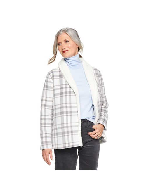Women's Croft & Barrow® Open-Front Sherpa Blazer