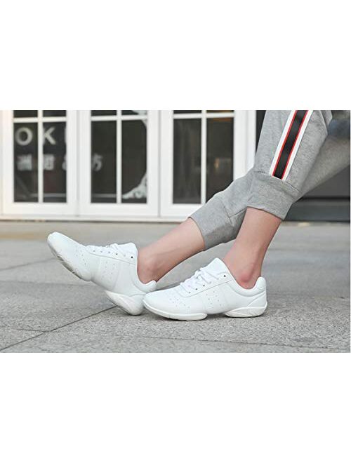 WUIWUIYU Boys Girls Women Lace Up Aerobics Gymnastics School Cheerleading Dance Sport Shoes Training Sneakers