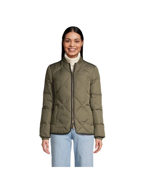 Women's Lands' End Insulated Quilted Thermoplume Bomber Jacket