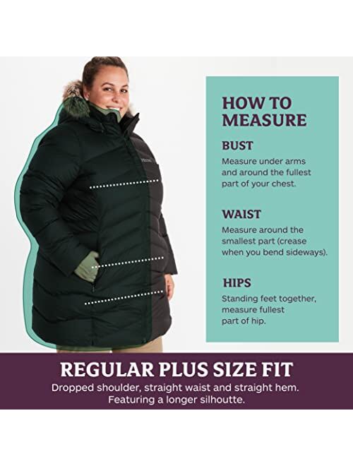 Marmot Montreal Women's Knee-Length Down Puffer Coat, Fill Power 700