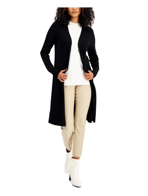 Alfani Ribbed Duster Cardigan, Created for Macy's