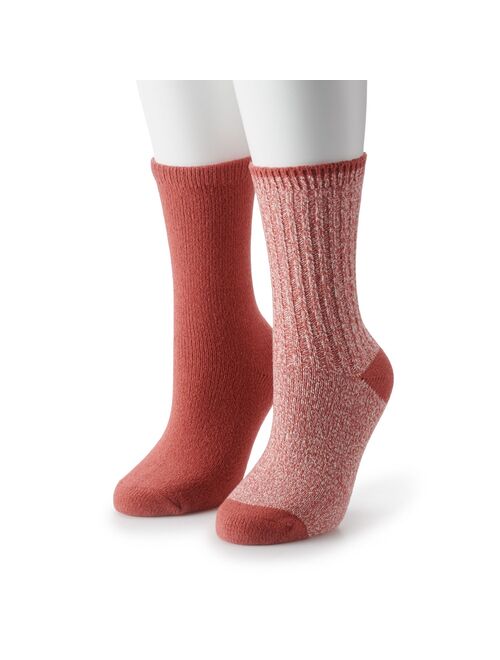 Women's Sonoma Goods For Life® 2-Pack Super Cozy Ribbed Crew Socks