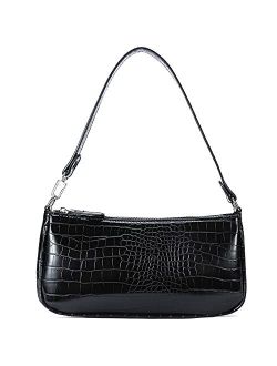 Yikoee Small Shoulder Bags for Women Mini Handbags with Croc Pattern