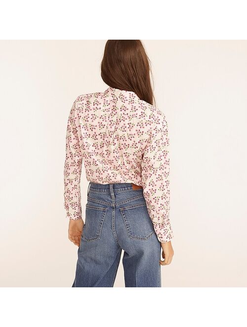 J.Crew Relaxed-fit lightweight cotton poplin shirt in whisper peach berry