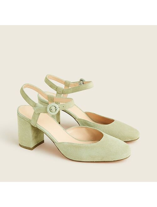 J.Crew Valentine Ankle-strap pumps in suede For Women
