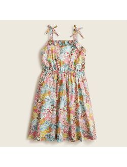 Girls' tie-shoulder dress in Liberty® Patchwork Dream floral