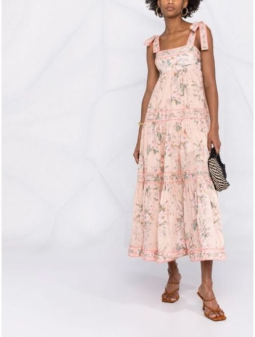 ZIMMERMANN Moonshine floral print pleated dress