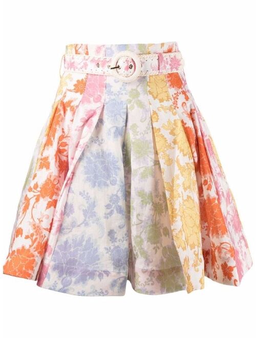 ZIMMERMANN floral pattern mini skirt
