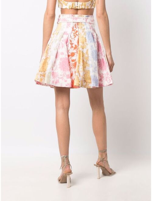 ZIMMERMANN floral pattern mini skirt