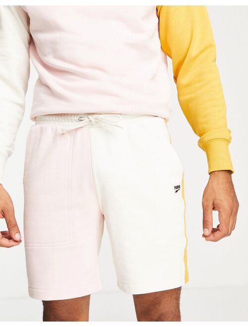 Puma Downtown color block shorts in pink - exclusive to ASOS