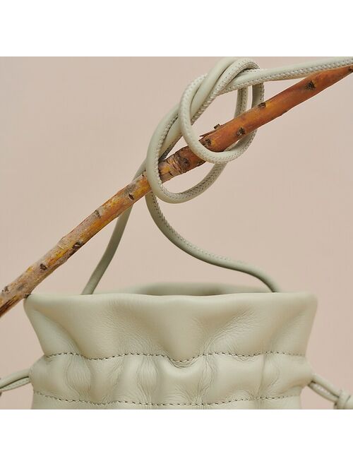 J.Crew Lisbon drawstring bag in leather