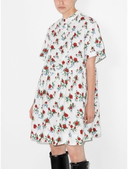 See by Chloé rose-print poplin shirtdress