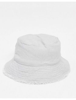 canvas bucket hat in gray