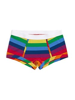 TomboyX Boy Shorts Underwear, Cotton, Stretchy and Soft All Day Comfort (XS-4X)