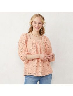 Women's LC Lauren Conrad Squareneck Peasant Top