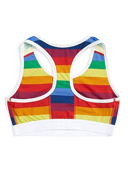 TomboyX Racerback Bra, Cotton for All Day Comfort, No Frills Scoop Neck, Wire Free (XS to 4X)