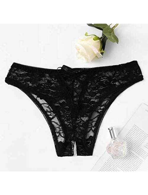 Rmbaby Panties for Women Thongs G Strings Sexy Panties Underwear Lace Erotic Transparent Thong T Pants Lace crotchless Bikini