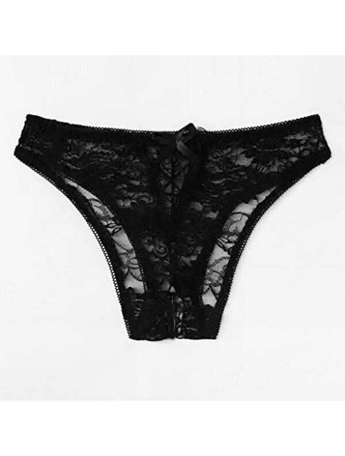 Rmbaby Panties for Women Thongs G Strings Sexy Panties Underwear Lace Erotic Transparent Thong T Pants Lace crotchless Bikini