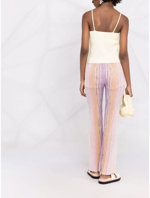 Missoni sequin-embellished striped trousers